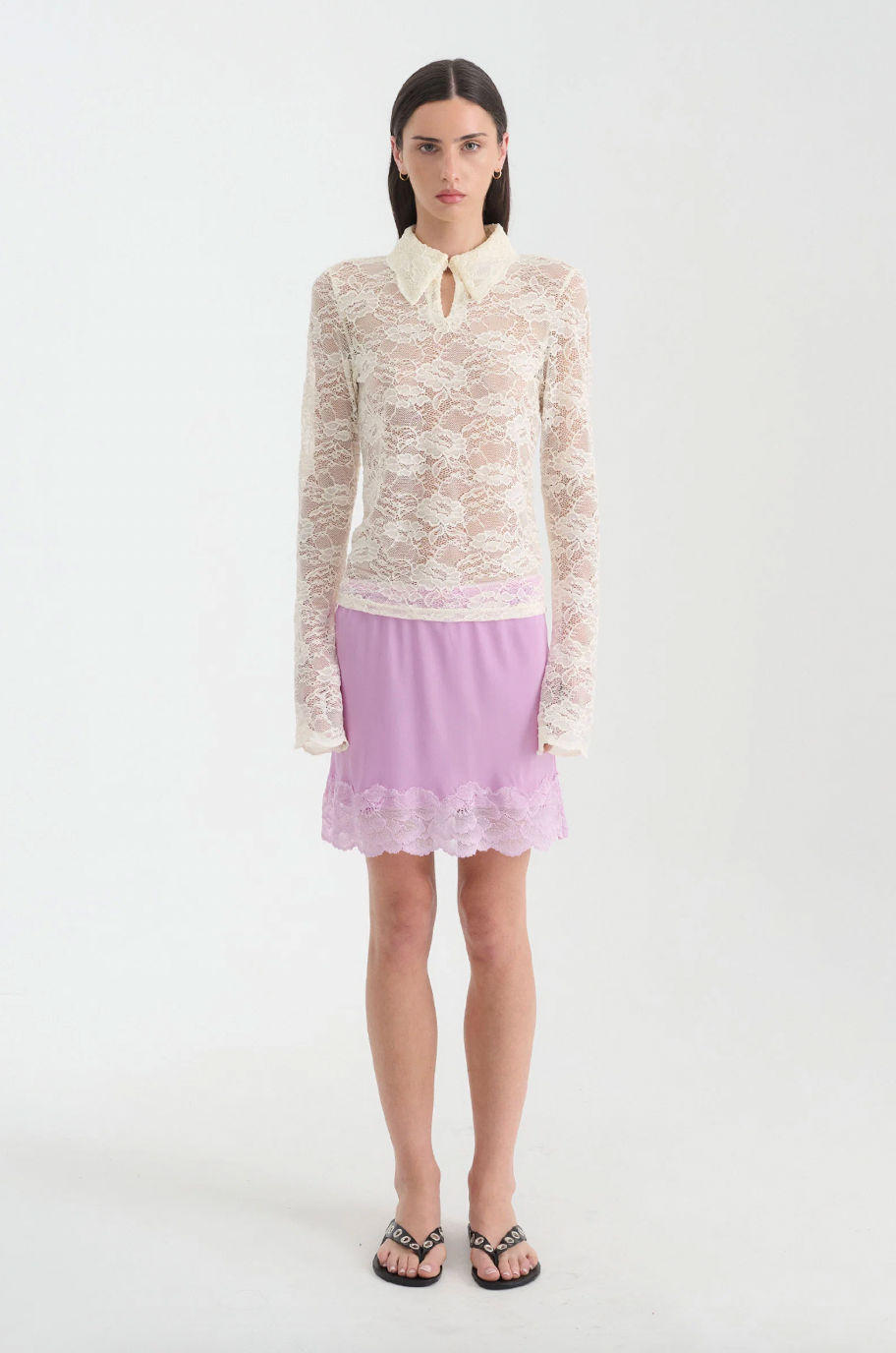 Marina Silk Mini Skirt // Orchid Pink