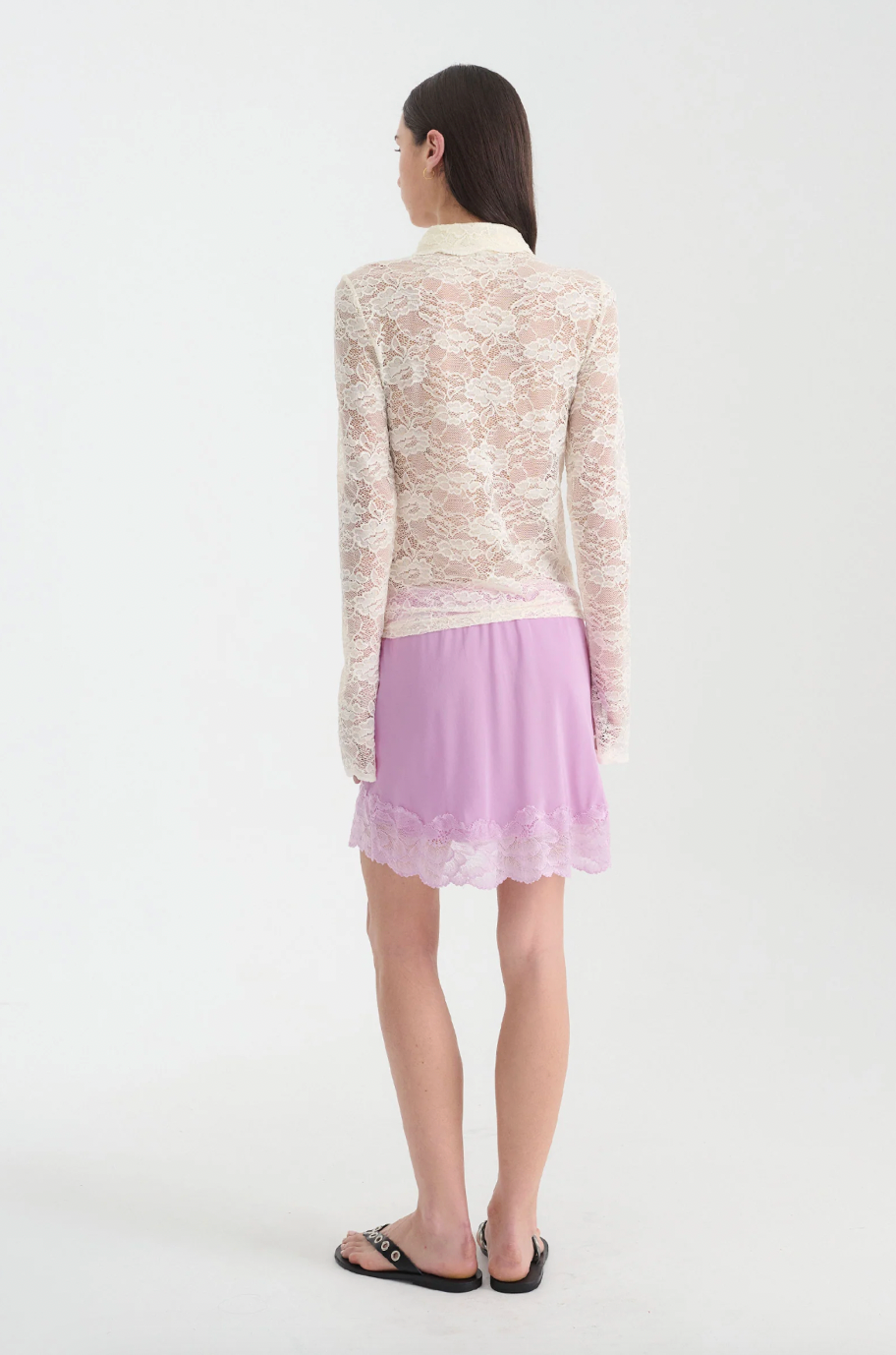 Marina Silk Mini Skirt // Orchid Pink