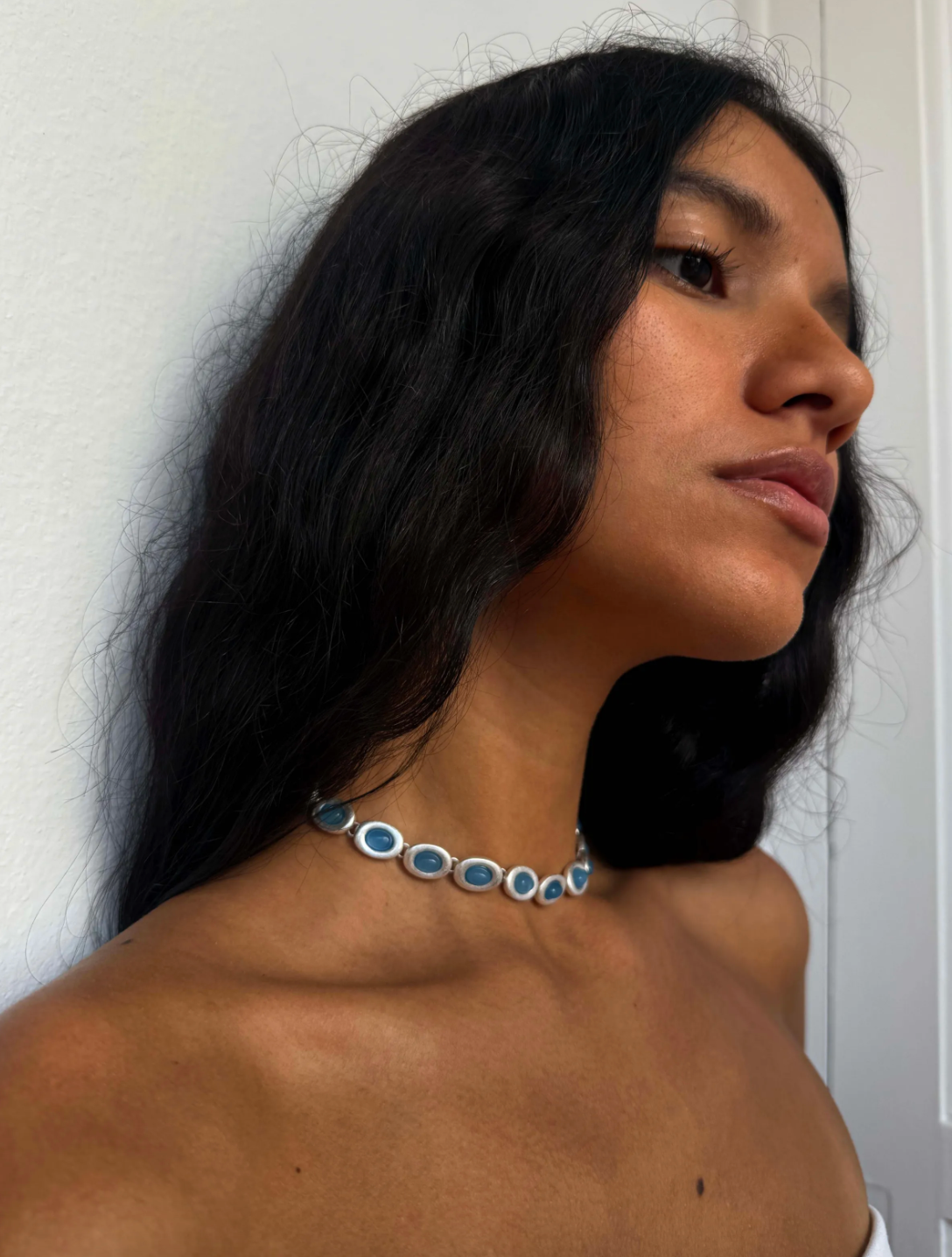I Gave You My Heart Necklace // Blue &amp; Silver