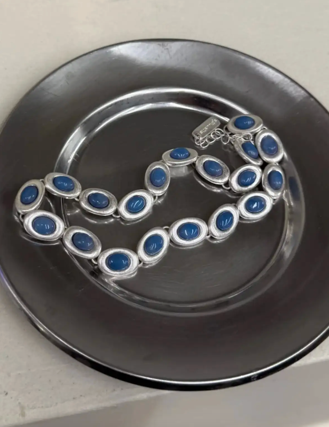 I Gave You My Heart Necklace // Blue &amp; Silver