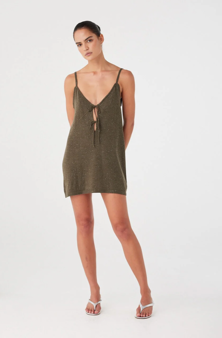 Mira Dress // Olive Sparkle