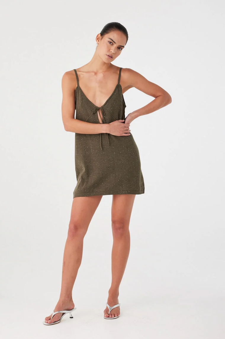 Mira Dress // Olive Sparkle
