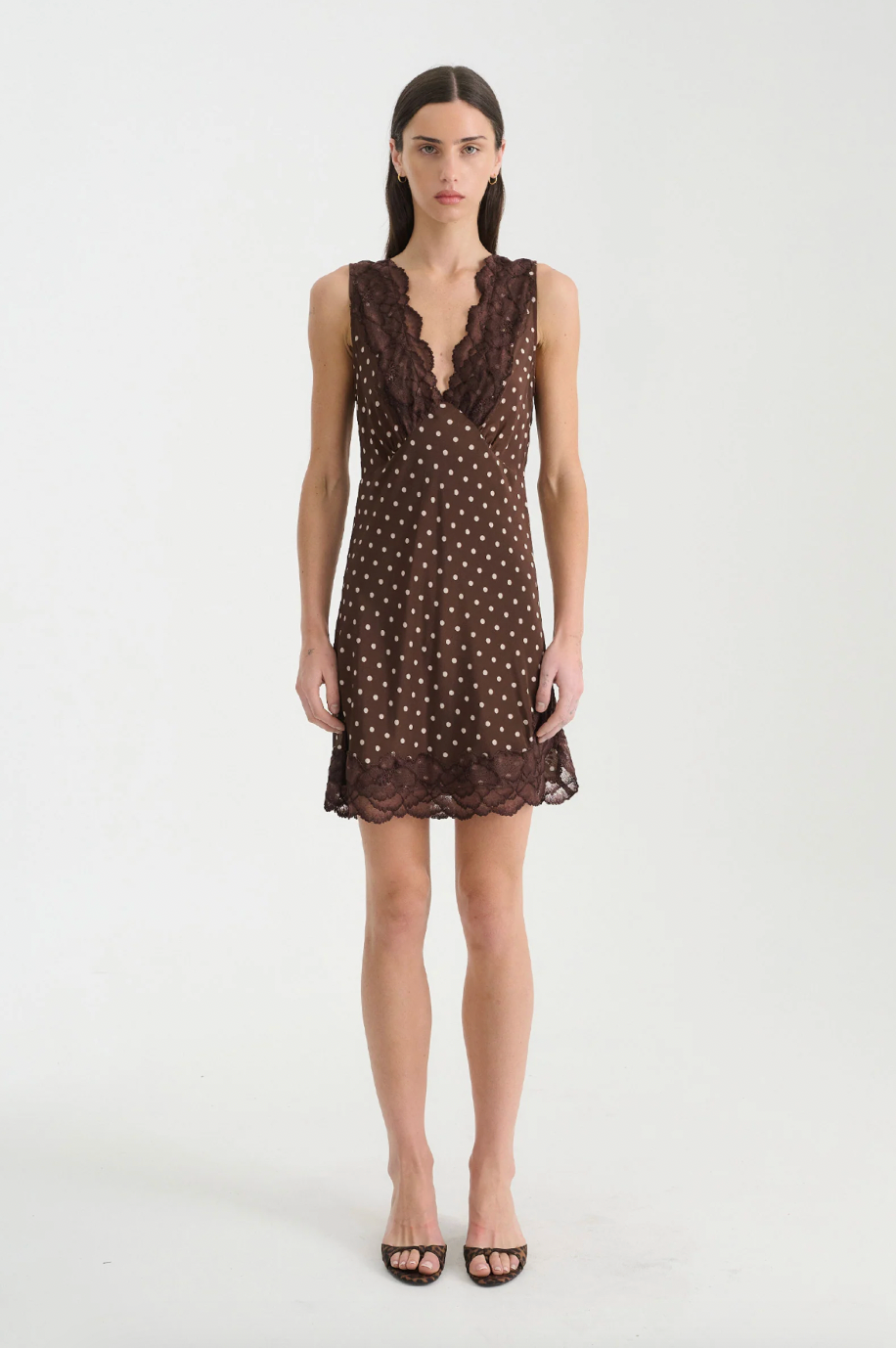 Annie Silk Mini Dress // Cacao Spot