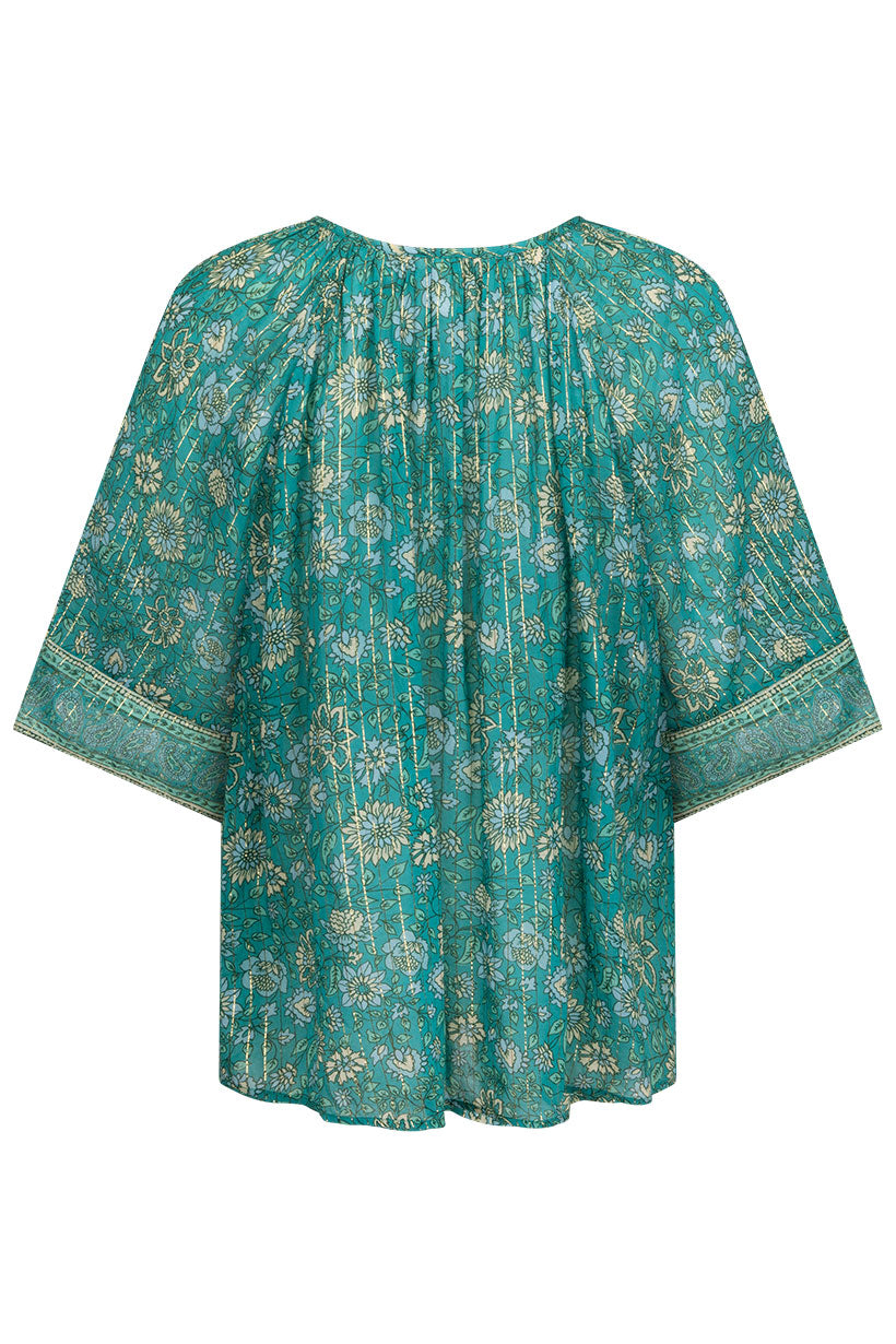 Elysian Short Sleeve Blouse // Jade