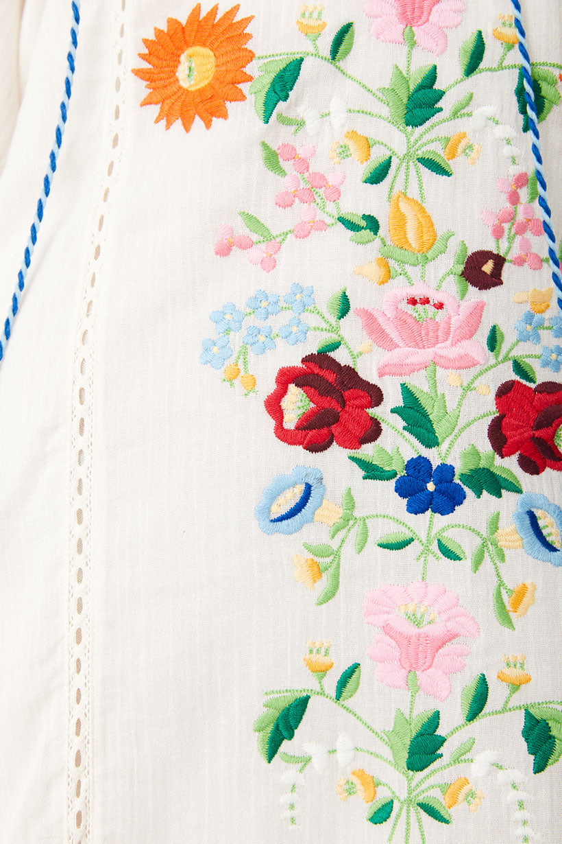 Florapaloosa Embroidered Tunic Dress // Wildflower