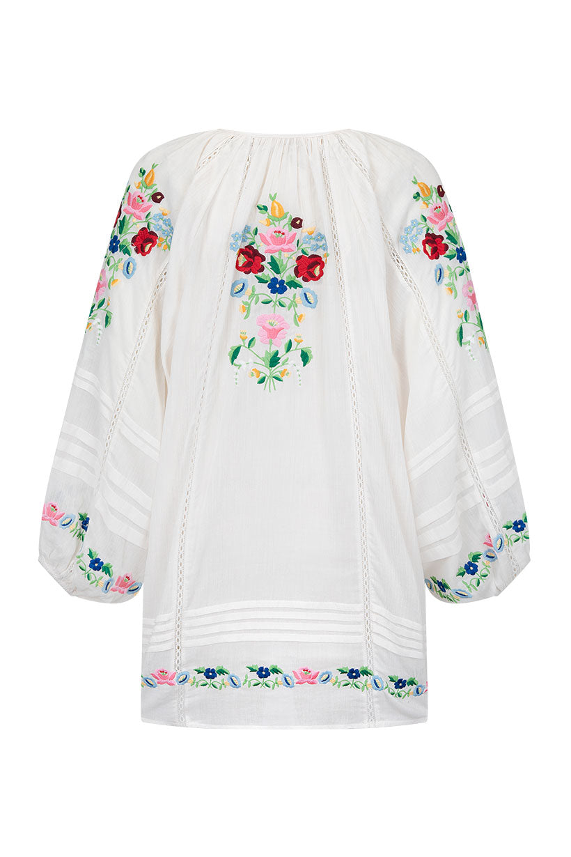 Florapaloosa Embroidered Tunic Dress // Wildflower