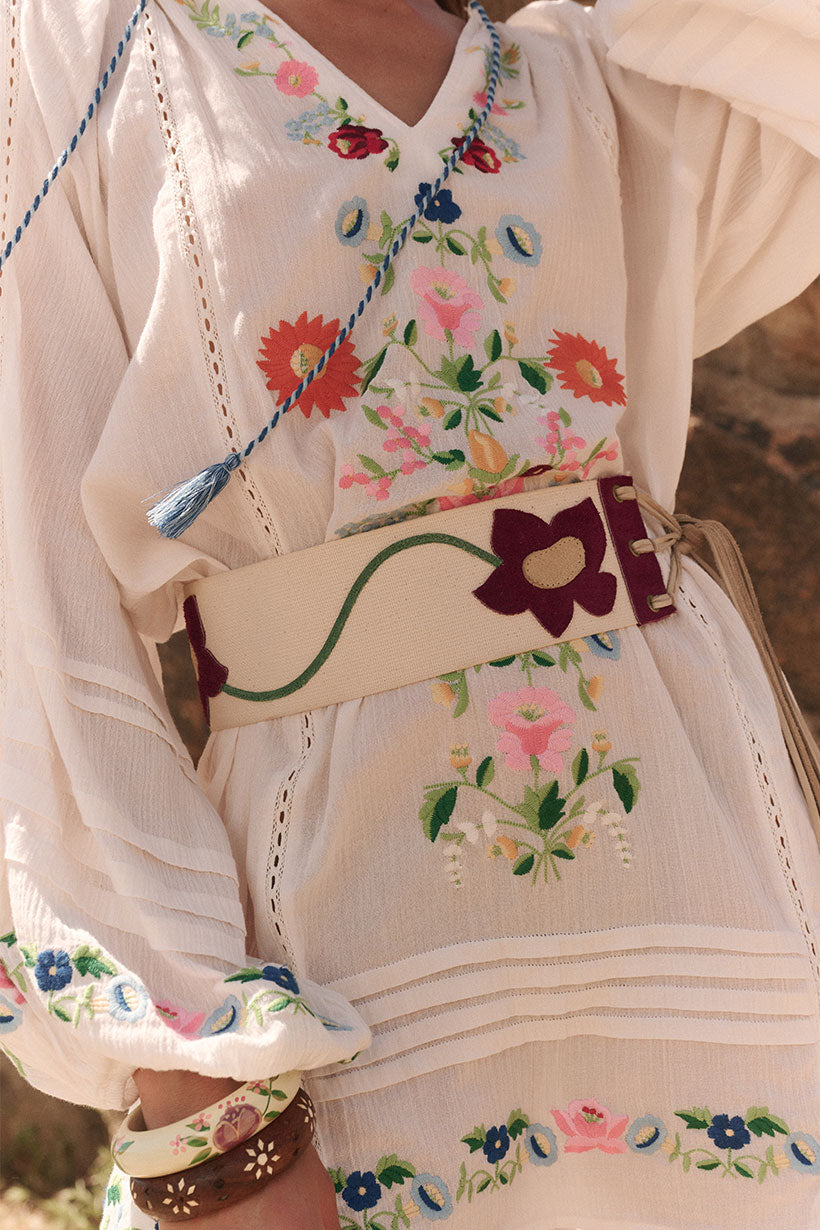 Florapaloosa Embroidered Tunic Dress // Wildflower