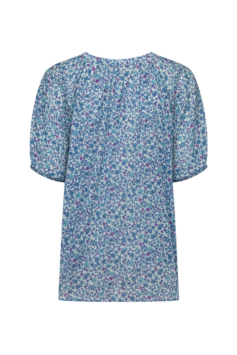 Love Jetty Short Sleeve Blouse // Blue Nirvana