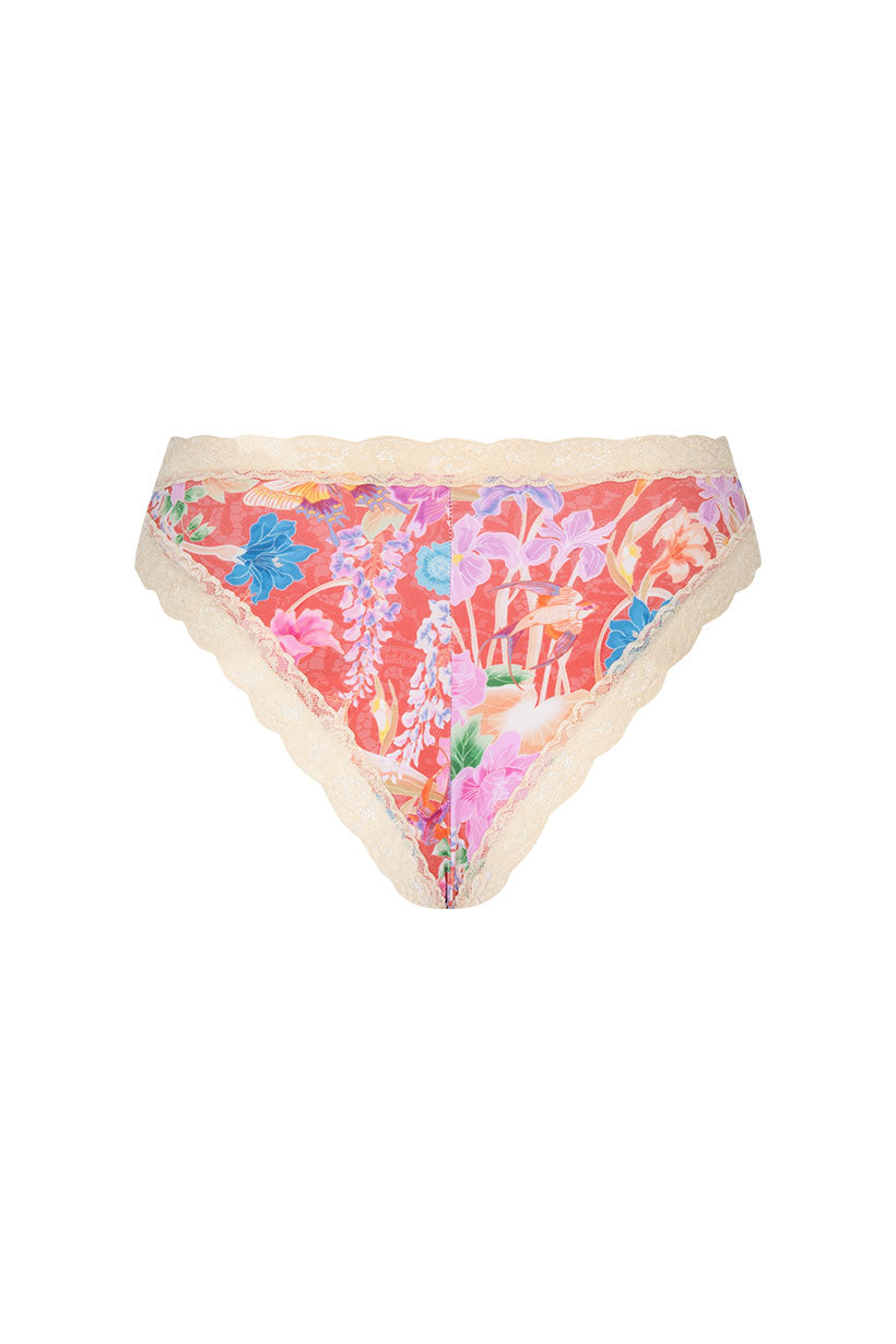 Painters Garden Lace Brief // Crimson