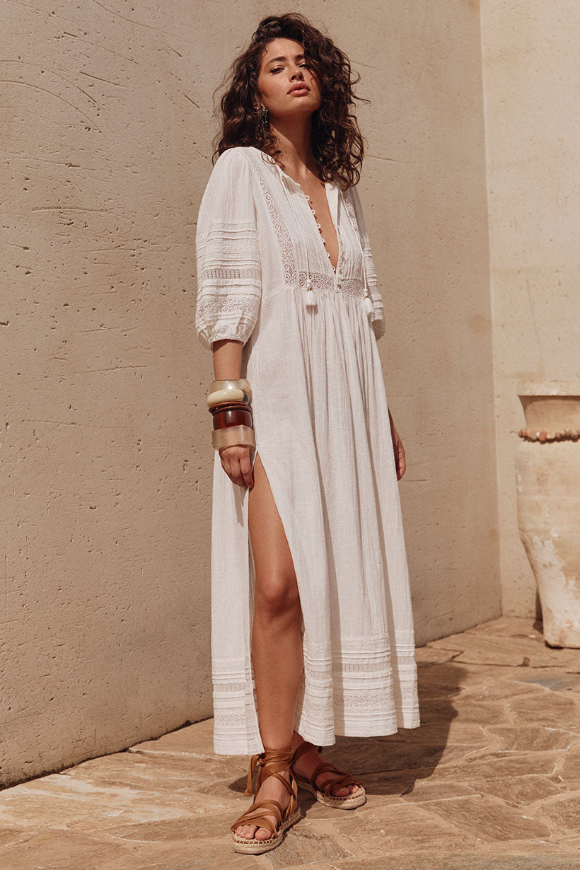 Stevie Lace Boho Dress // Camellia