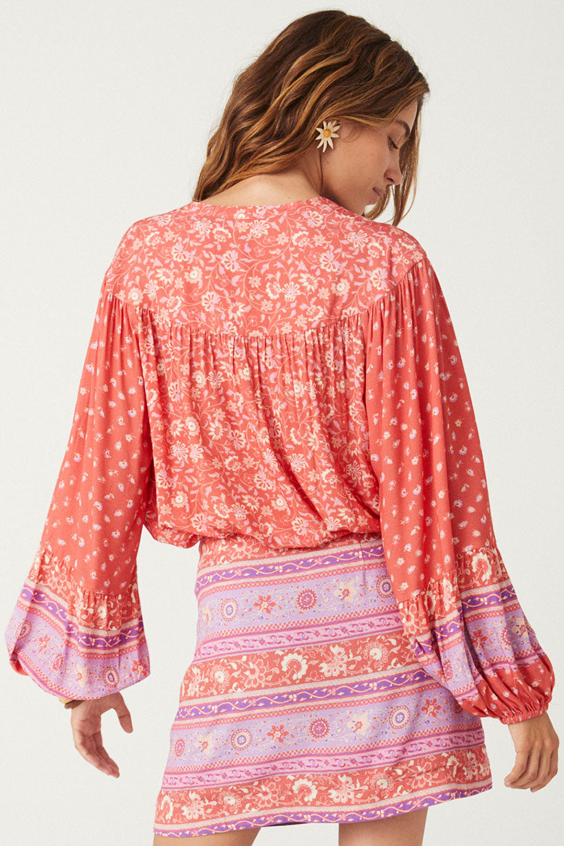 Sunshine Bandit Blouse // Cayenne