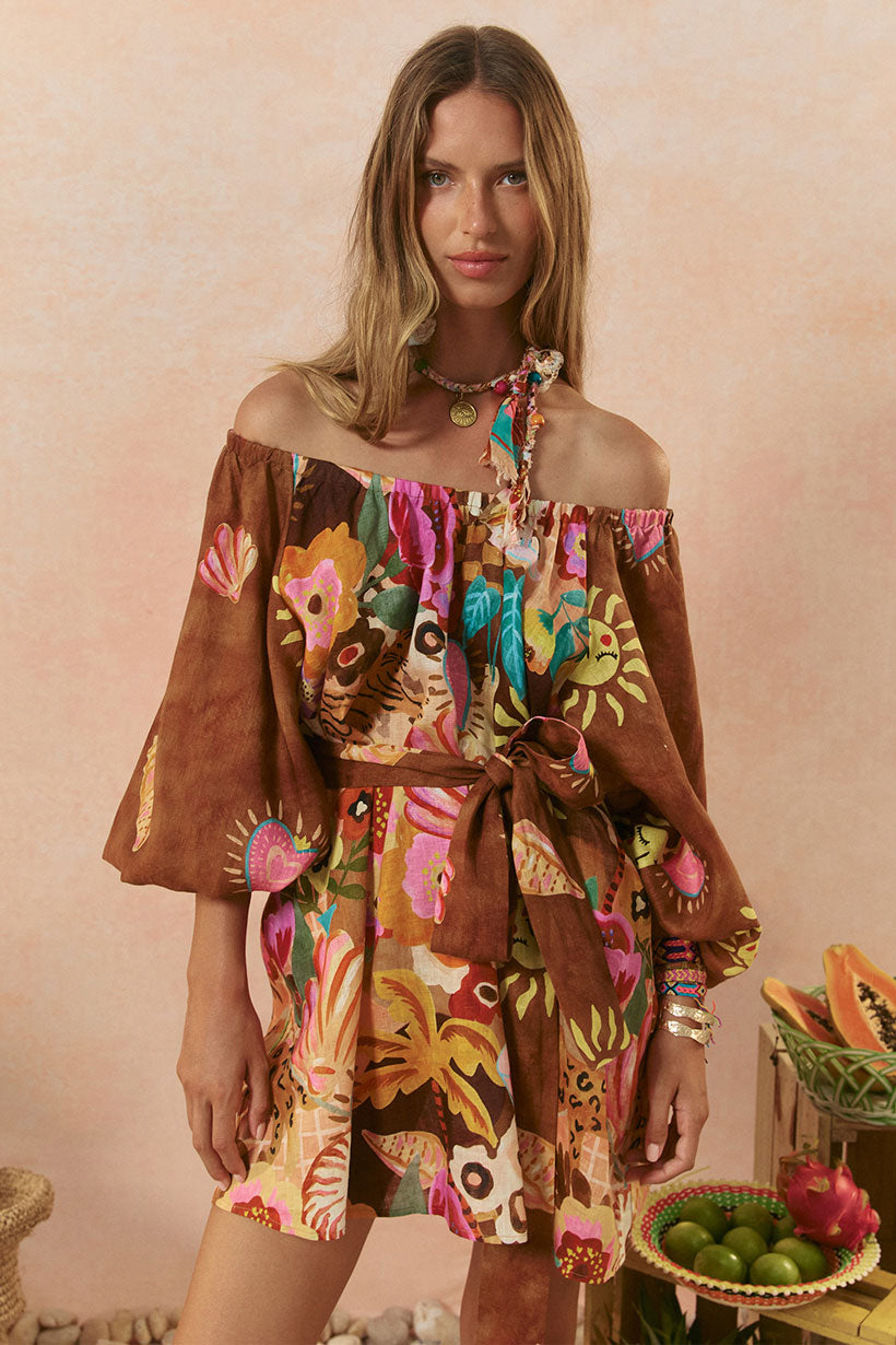 Birth of Venus Tunic Dress // Caramel