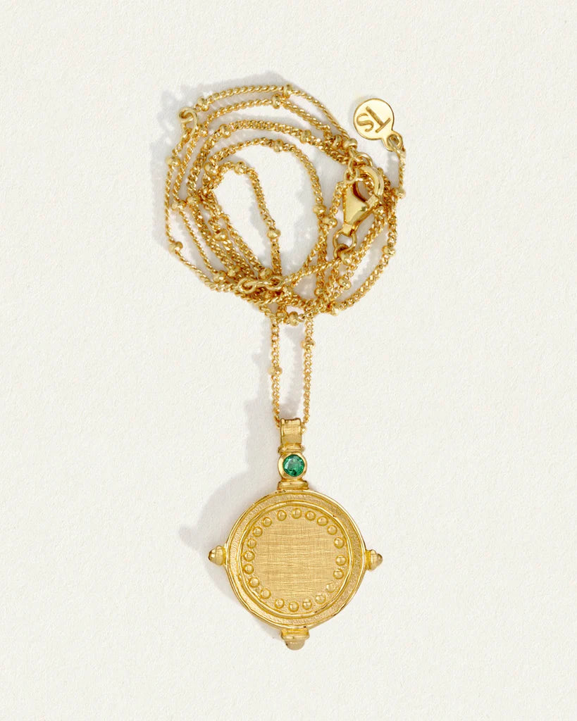 Sura Necklace // Emerald Gold Vermeil