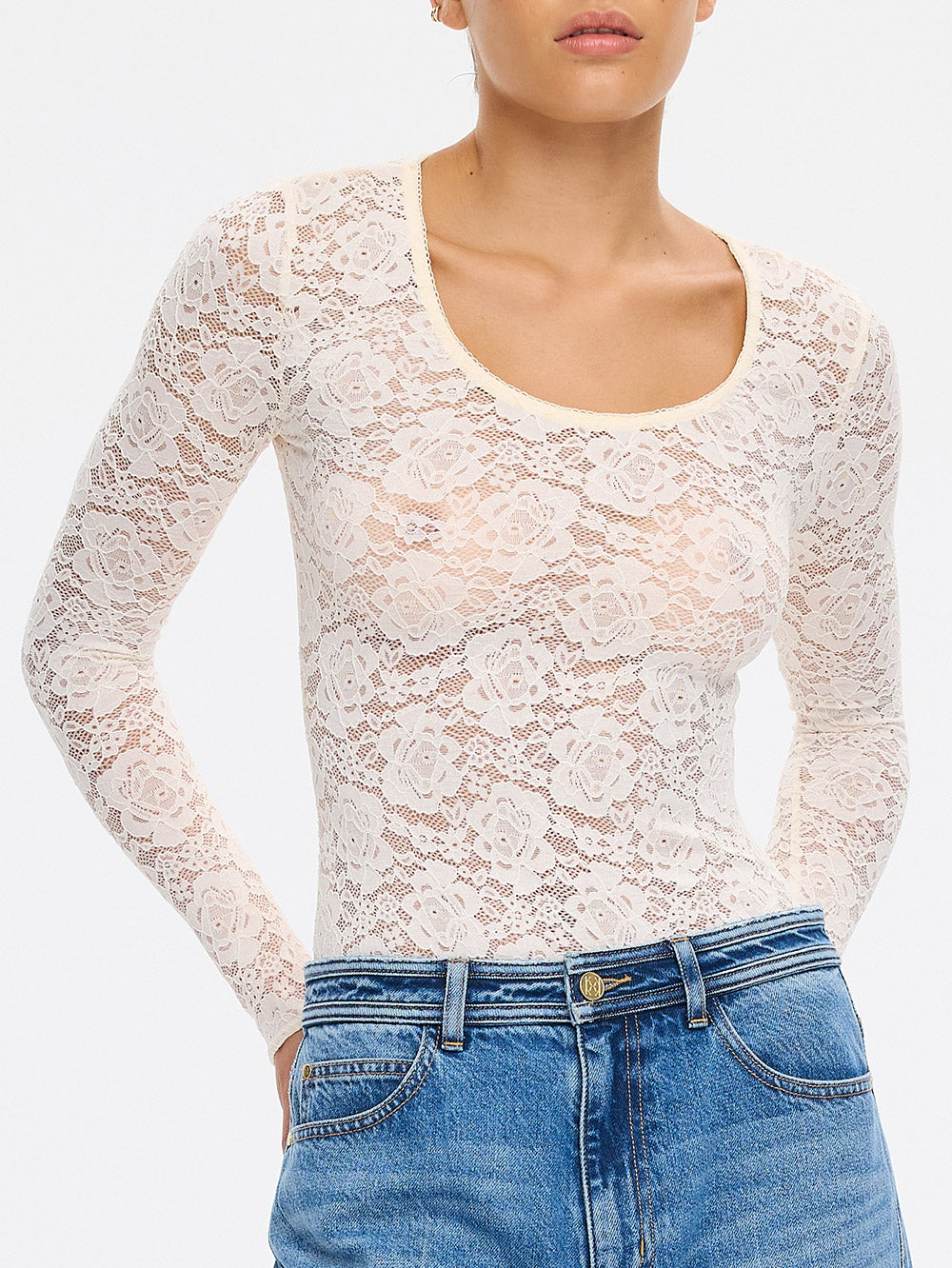 Bonnie Lace Top // Ivory