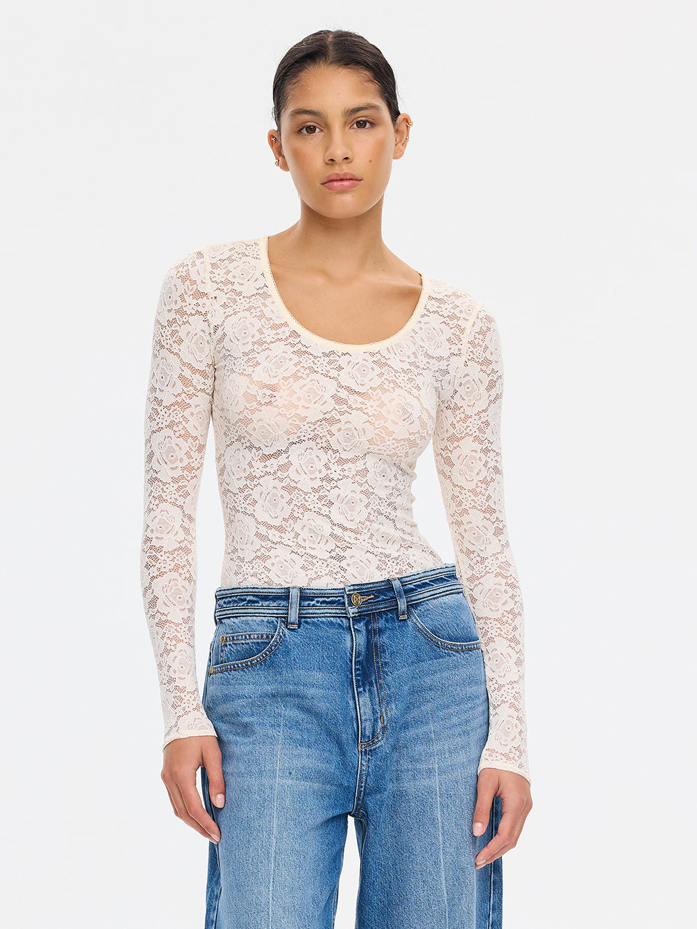 Bonnie Lace Top // Ivory