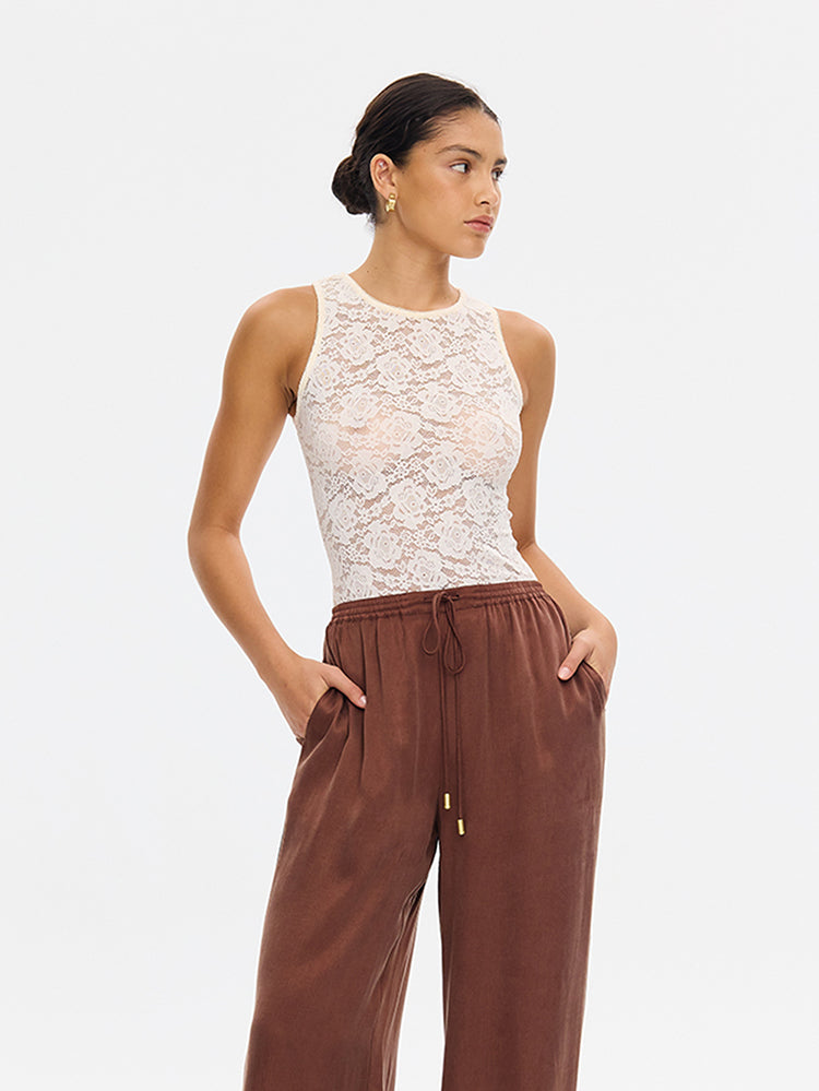 Bonnie Lace Tank // Ivory