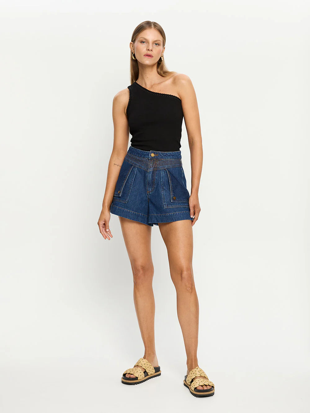 Celene Denim Short // Indigo Blue