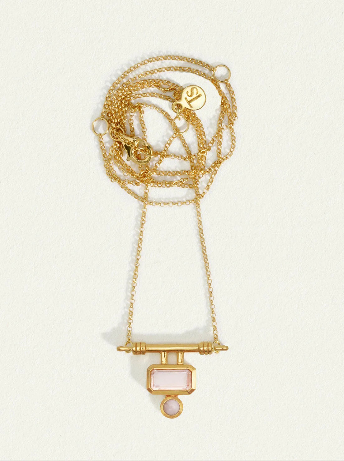 Joy Necklace // Rose Quartz Gold Vermeil