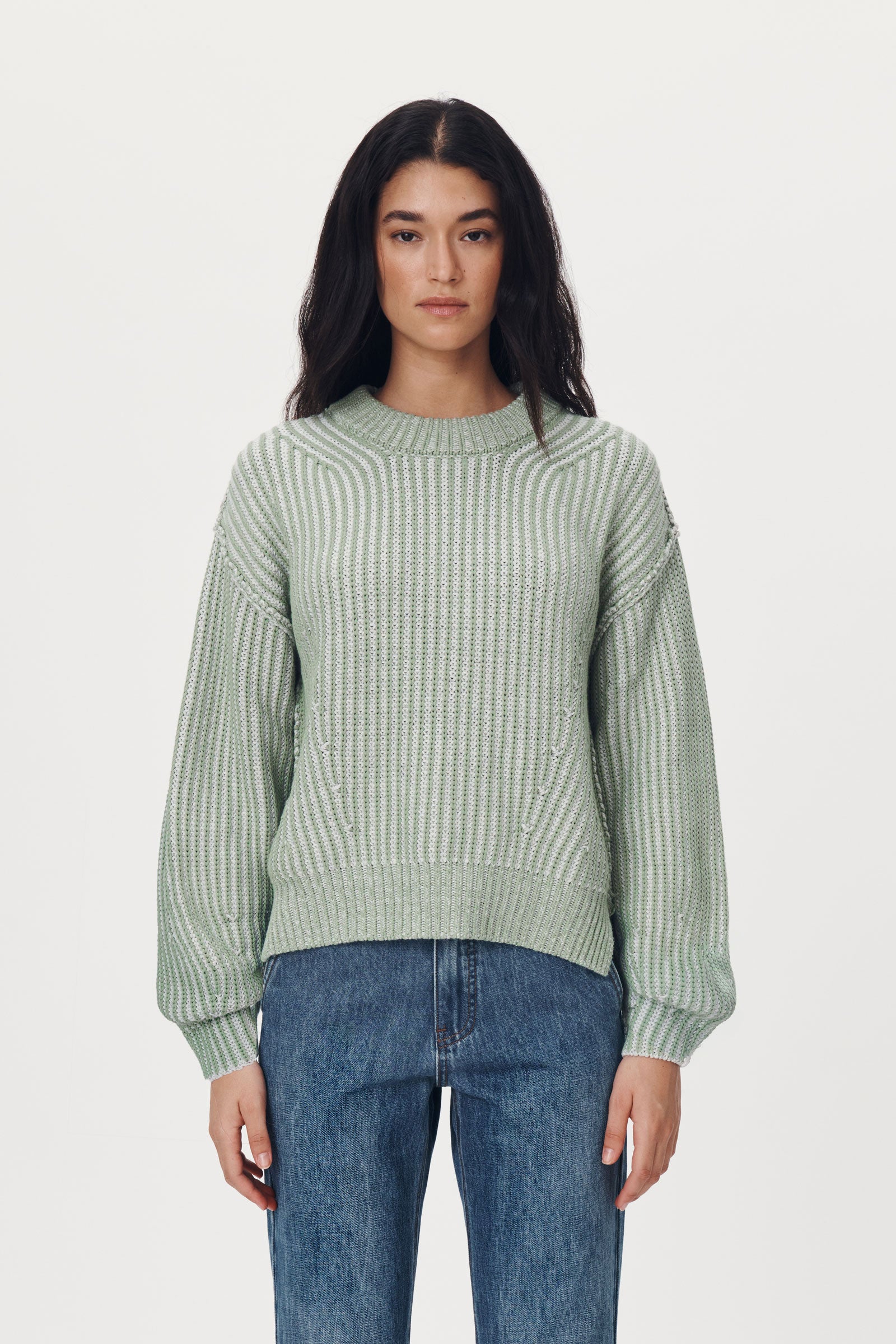 Tish Knit Jumper // Sage Creme