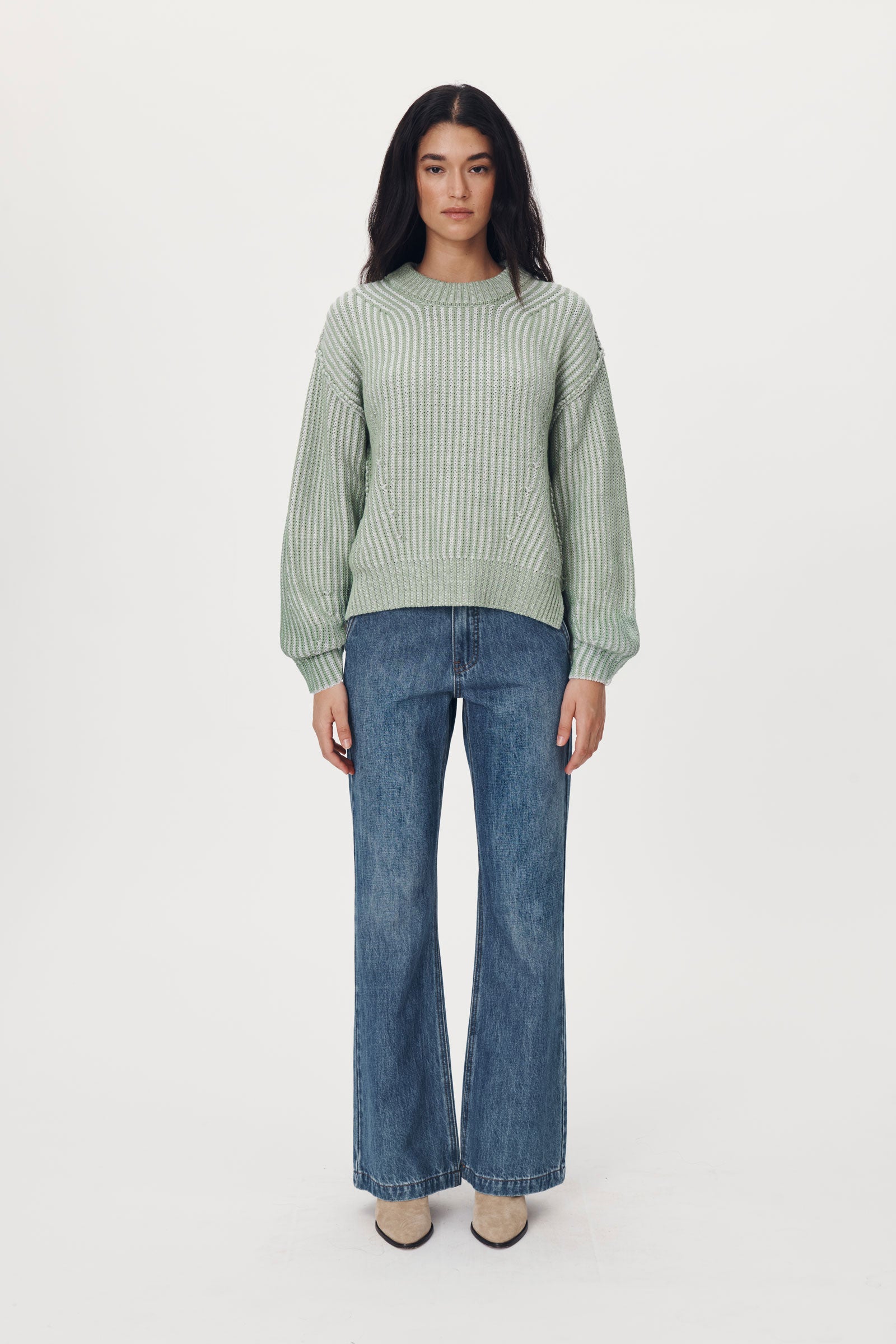 Tish Knit Jumper // Sage Creme