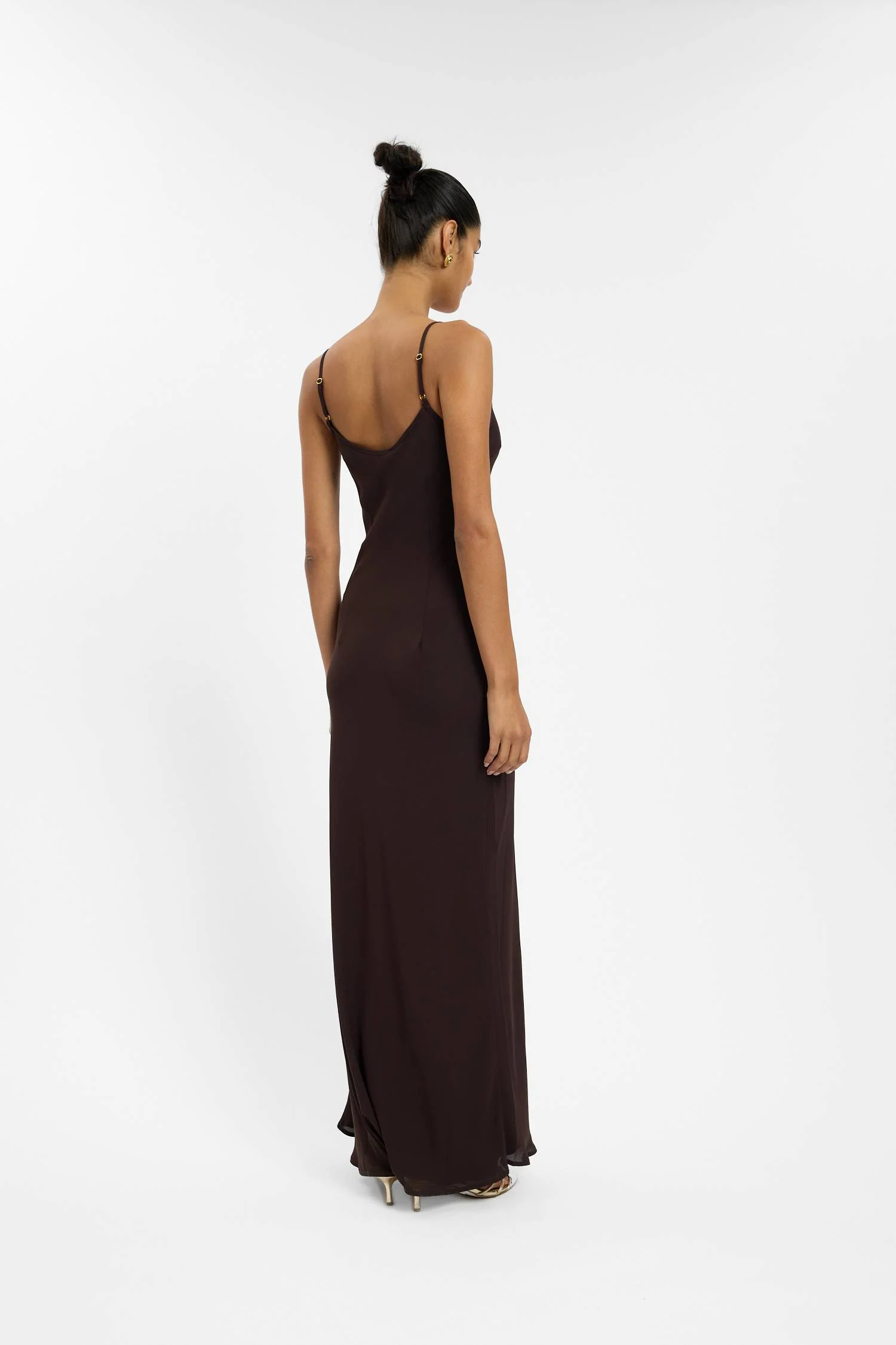 Georgette Maxi Dress // Chocolate