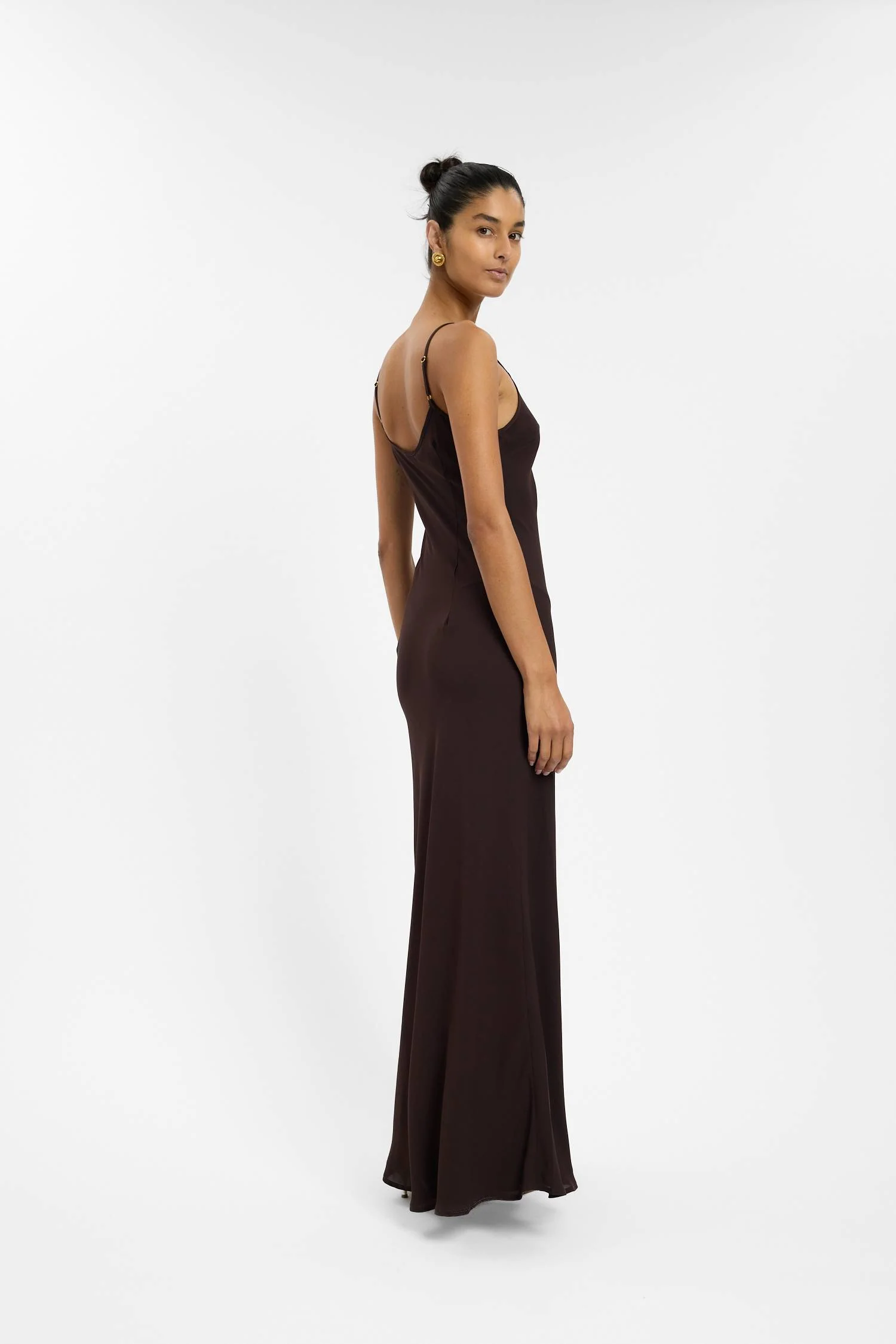 Georgette Maxi Dress // Chocolate