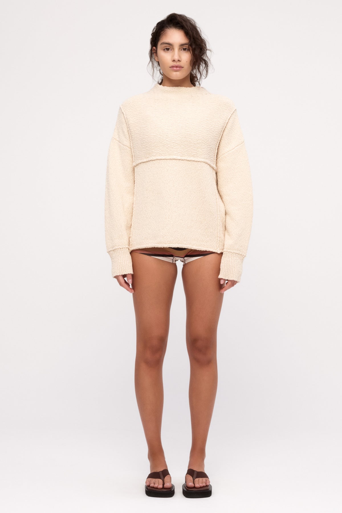 Boucle Knit Jumper // Coconut