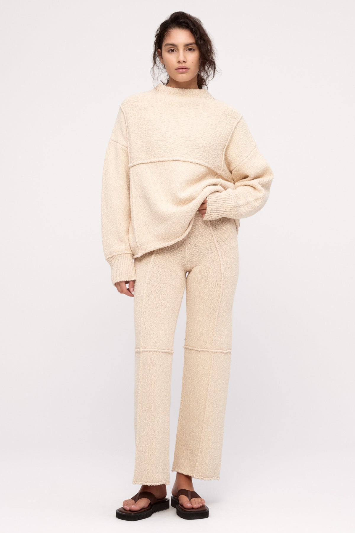 Boucle Knit Jumper // Coconut