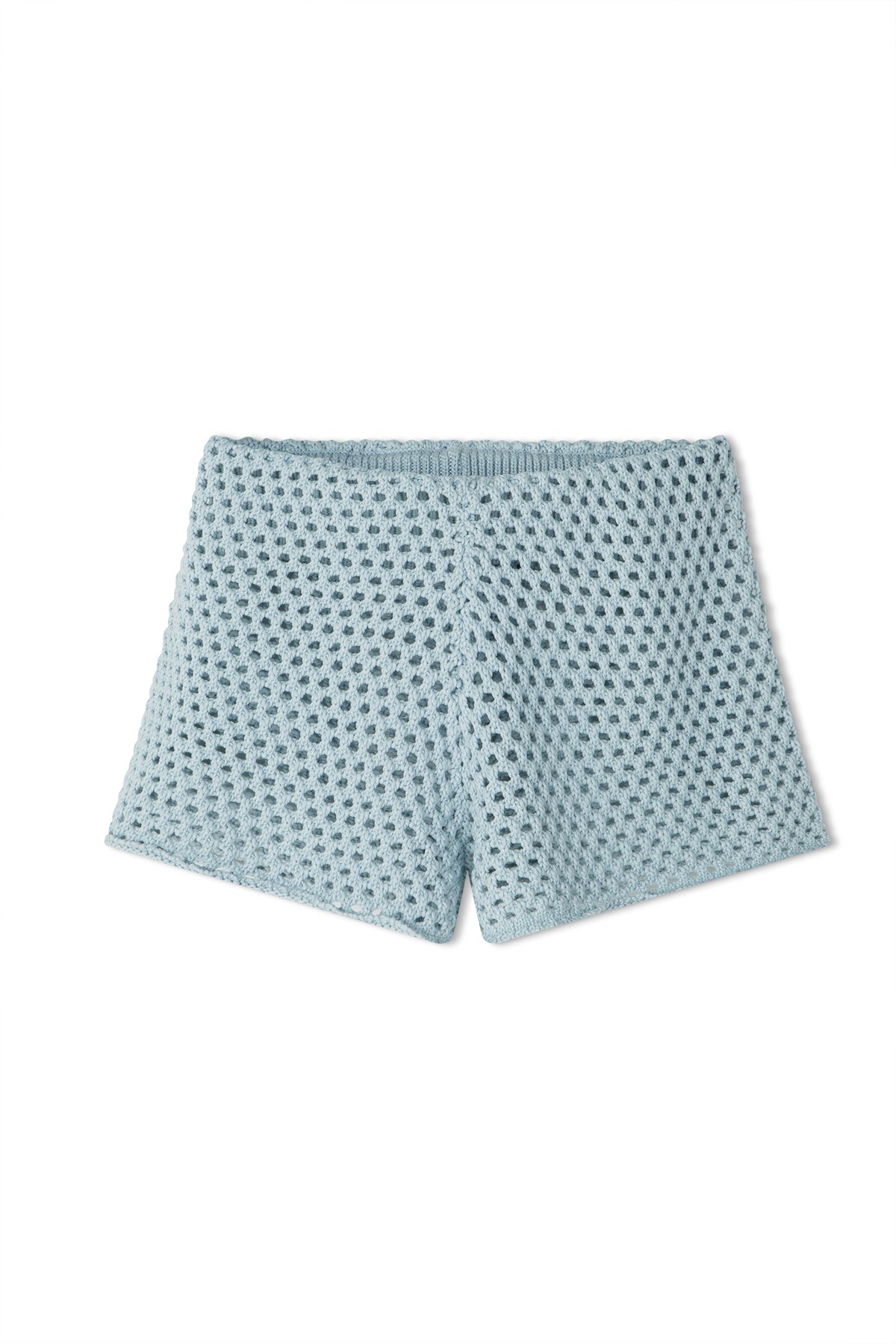 Crochet Knit Short // Light Blue