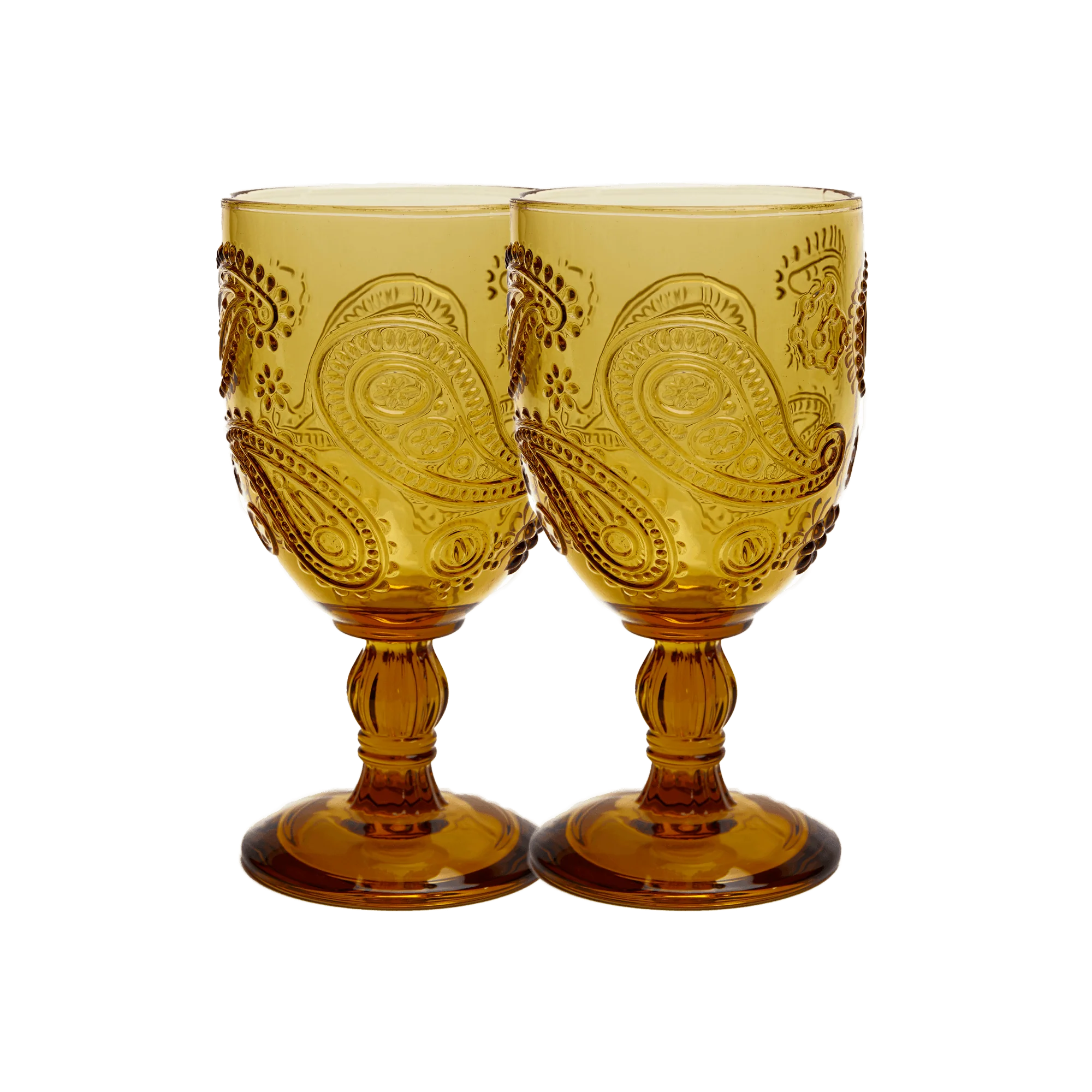 Goblet Set of 2 // Amber