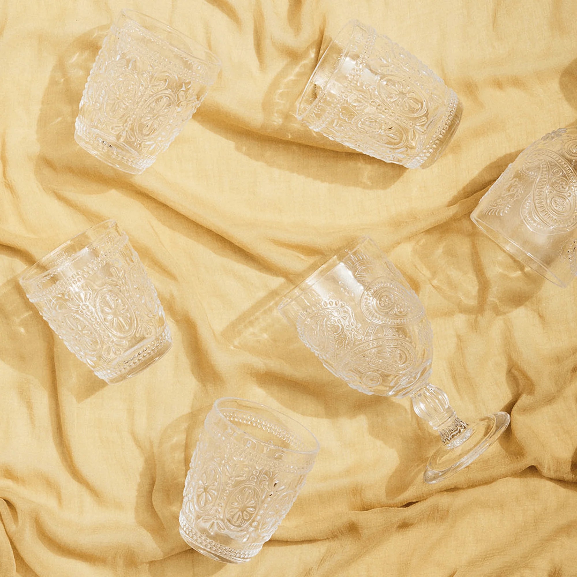 Tumbler Glass Set of 4 // Clear