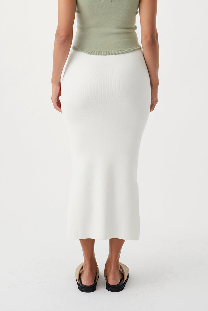 Harper Organic Knit Skirt // Cream