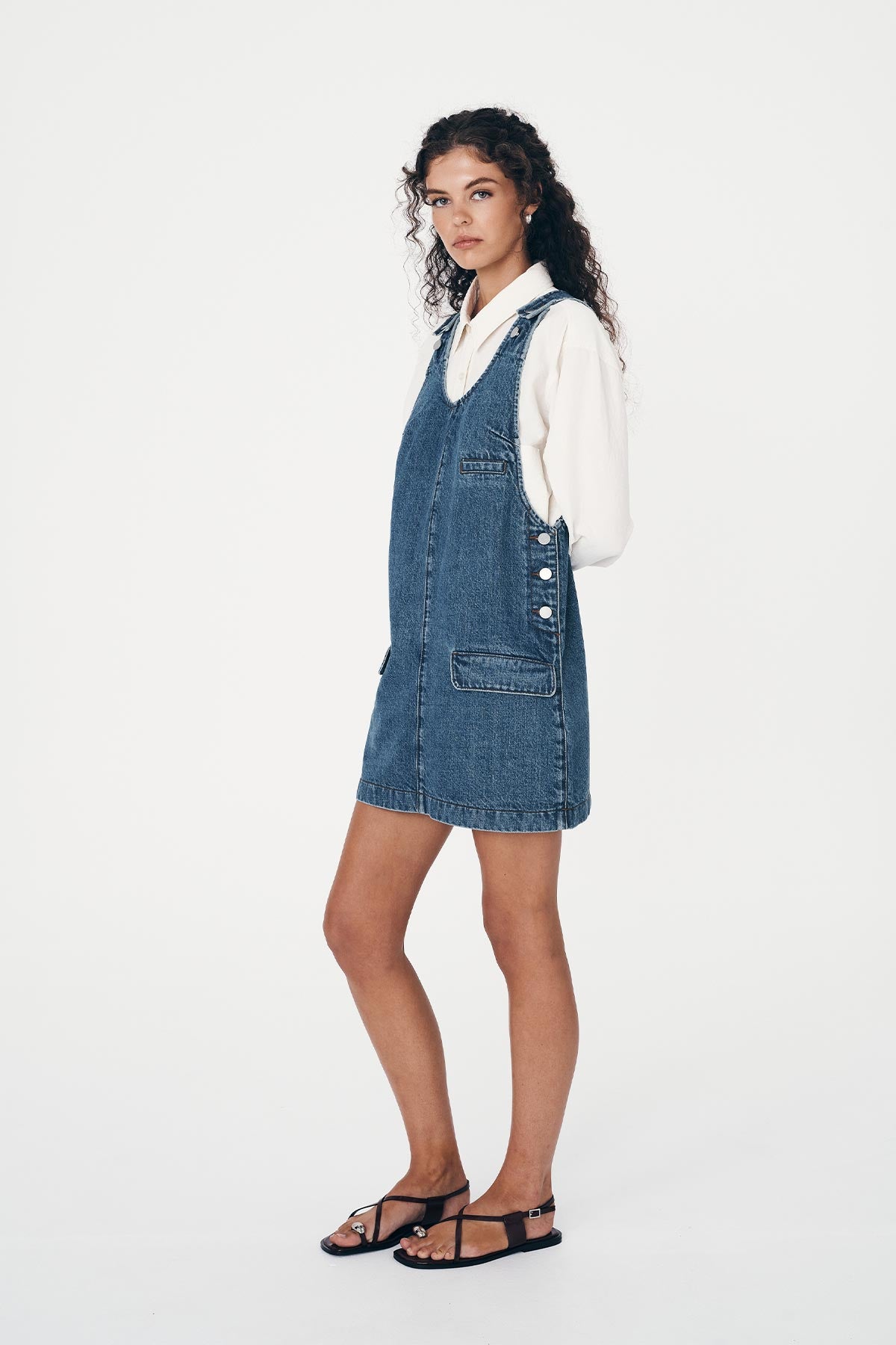 Franka Denim Mini Dress // Classic Wash