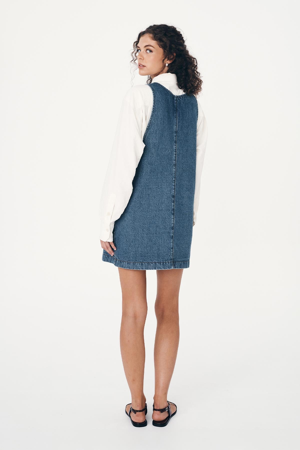 Franka Denim Mini Dress // Classic Wash
