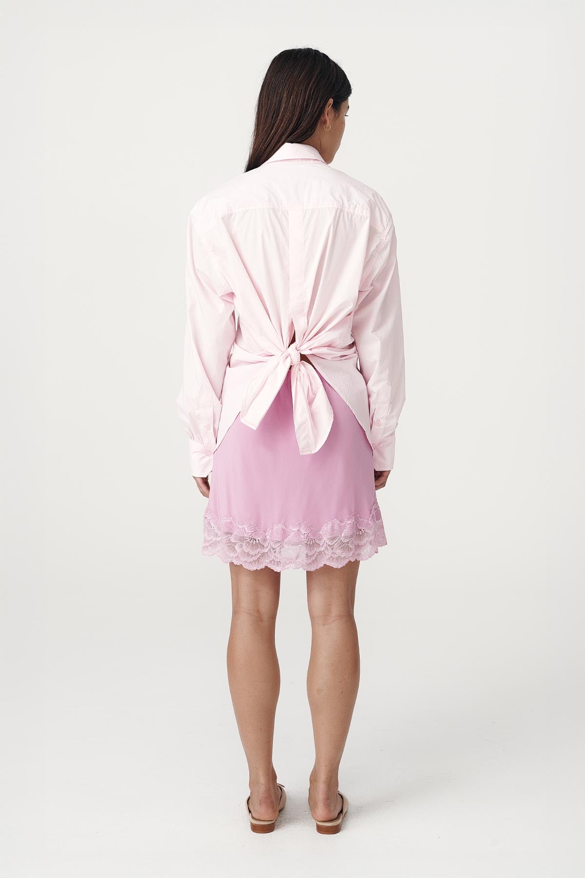 Marina Silk Mini Skirt // Orchid Pink
