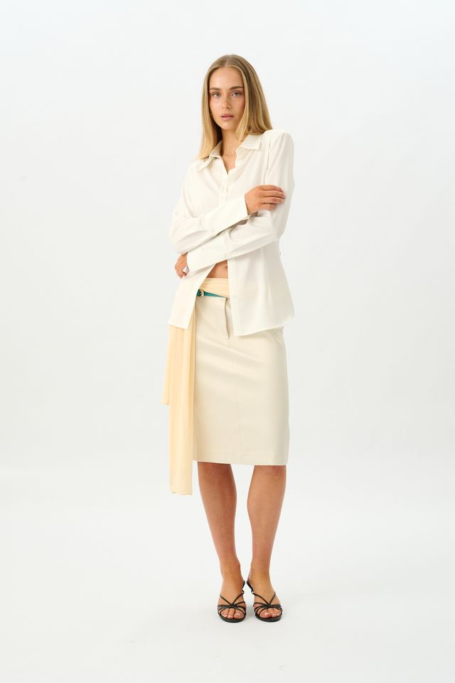 Structured Shirt // White Satin