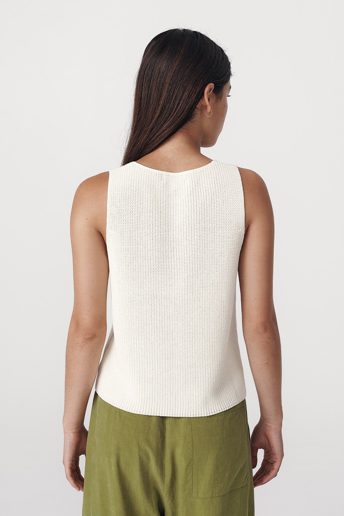Rio Linen Knit Vest // Bone