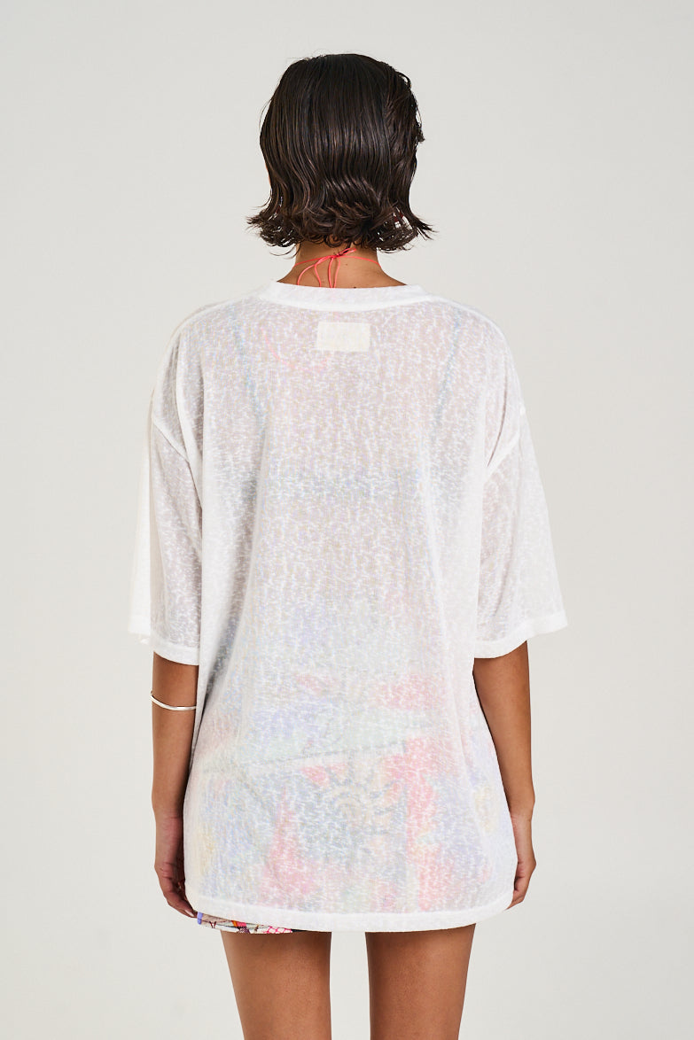 Oversize Tee // Sheer White