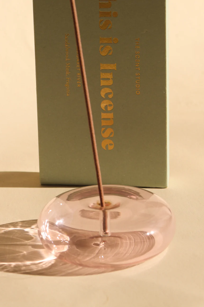 Glass Vessel Incense Holder // Pink