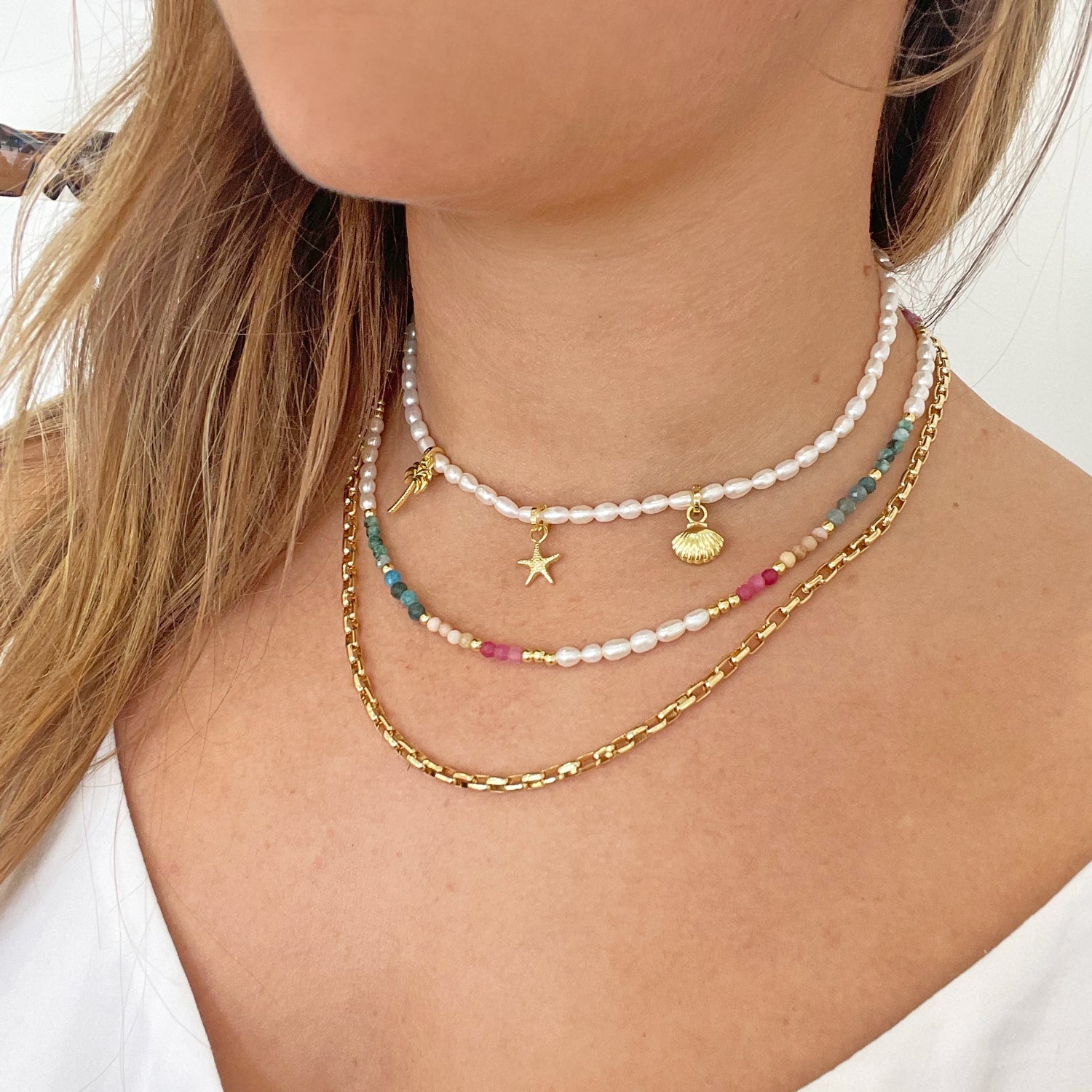 Moana Gemstone &amp; Pearl Necklace
