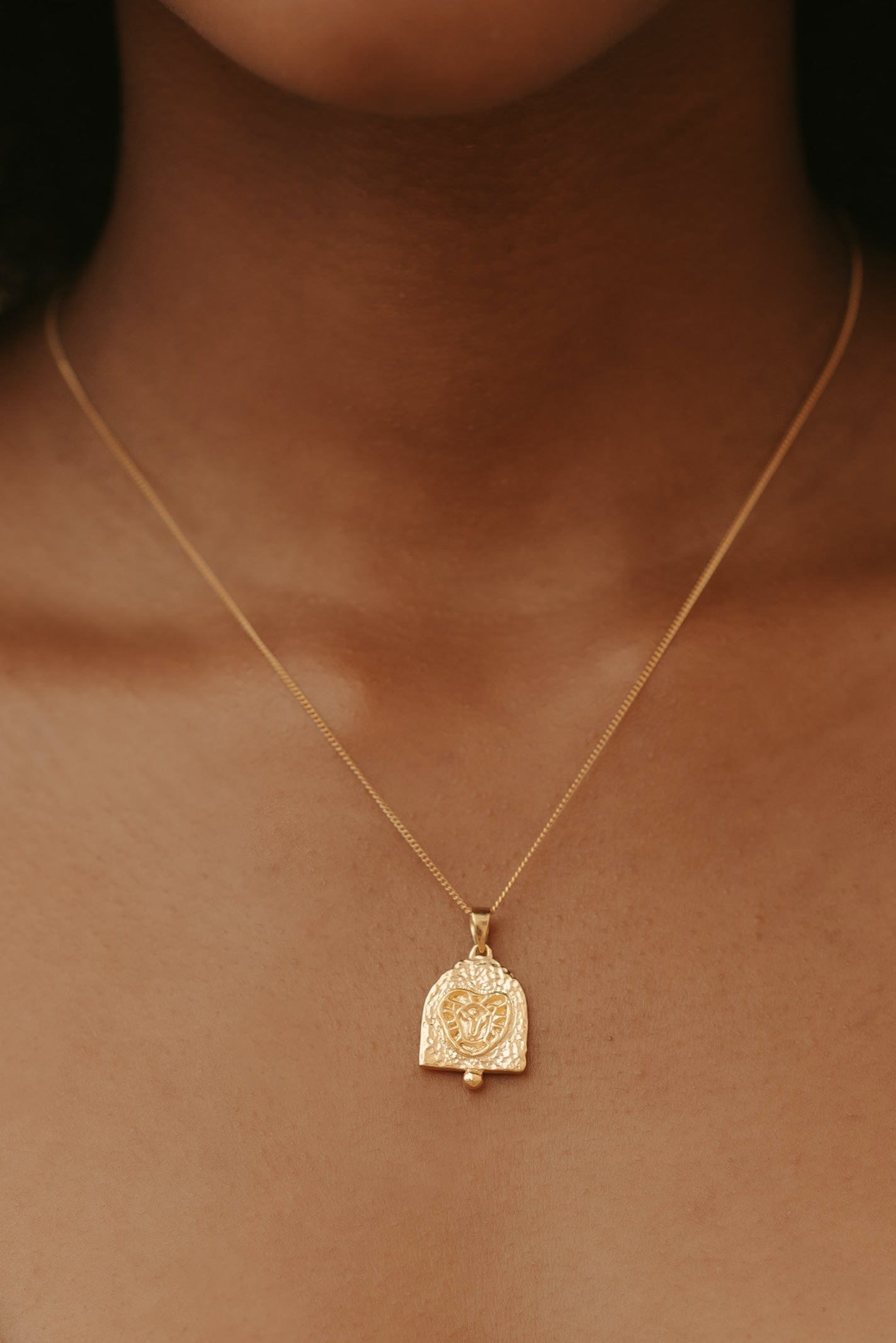 Leo Zodiac Necklace // Gold