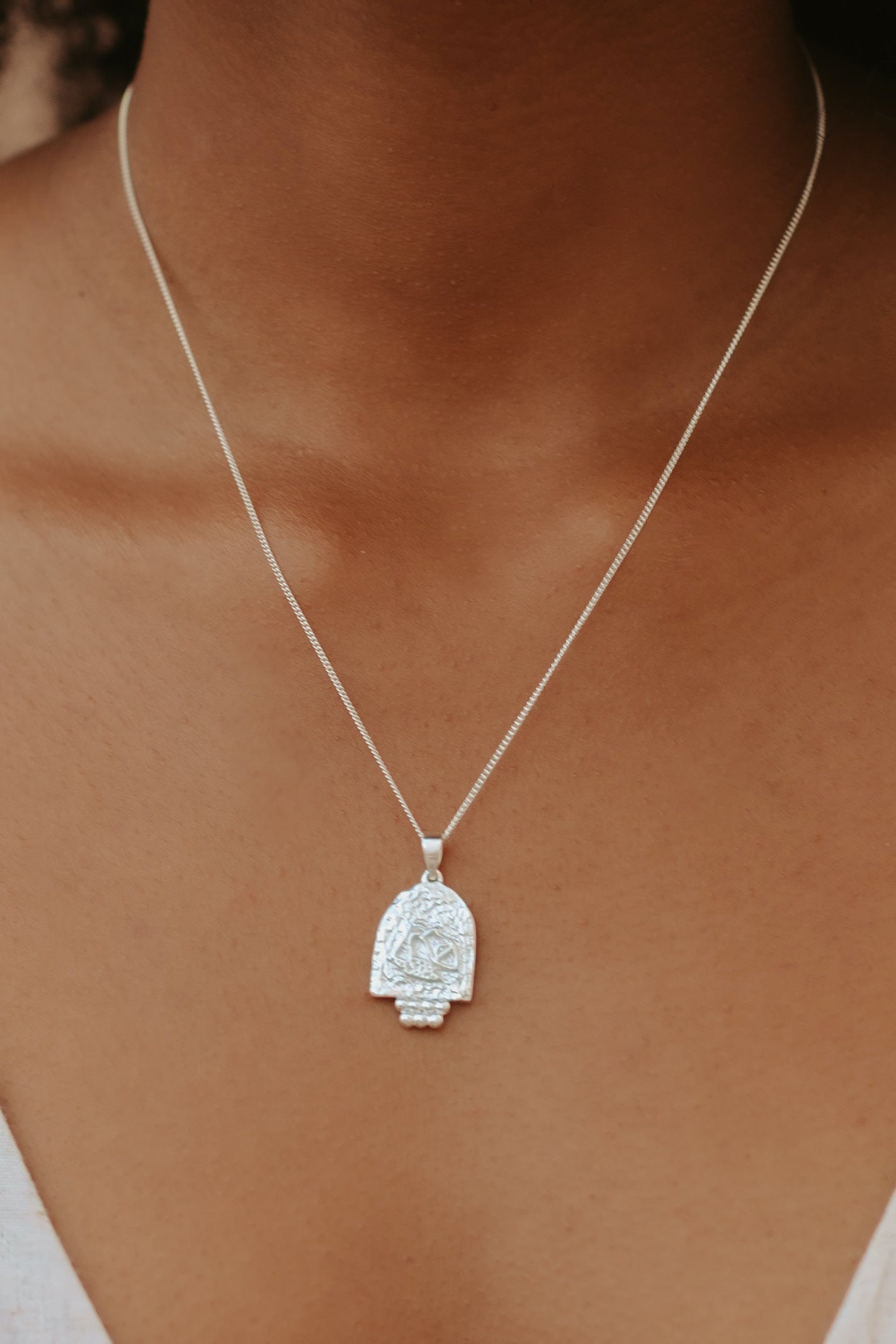 Aquarius Zodiac Pendant // Silver