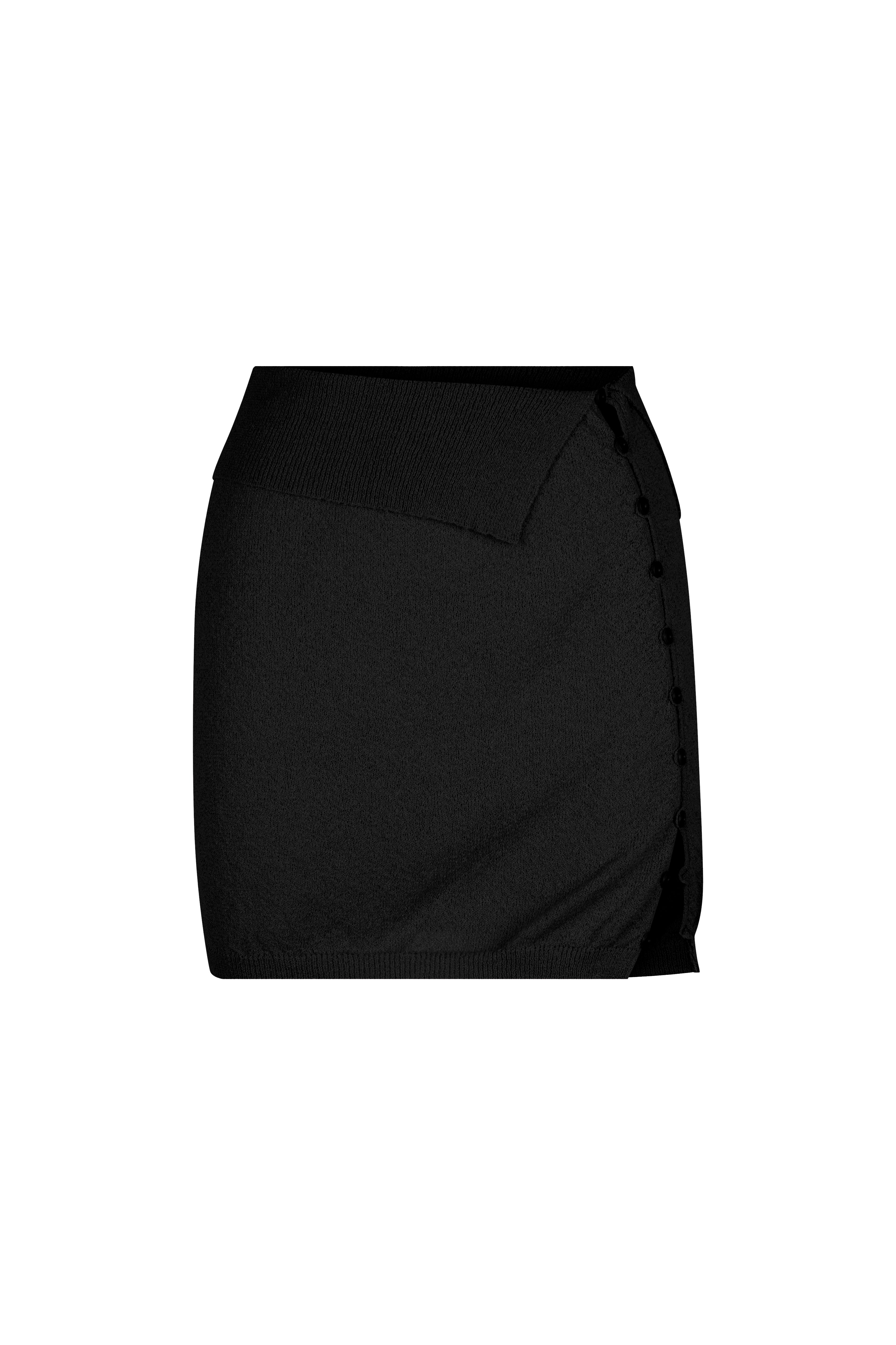 Minogue Knit Mini Skirt // Black